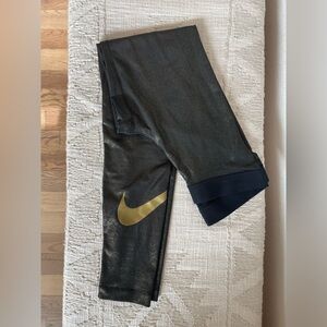 Gold sparkle Nike Pants (S)